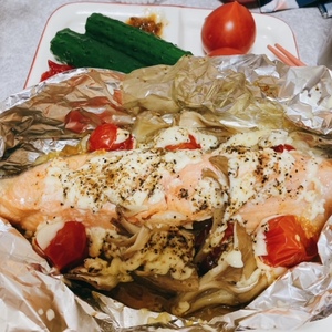 鮭のホイル焼き♪